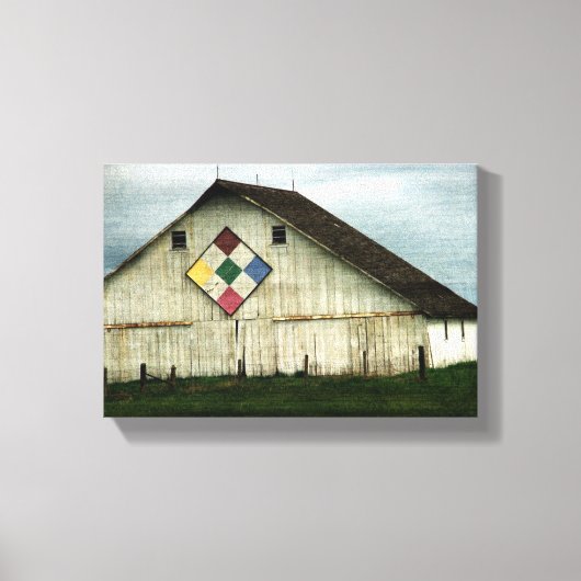 Nur Erinnerungen, eine Scheune, die einmal war Leinwanddruck (Vorderseite)