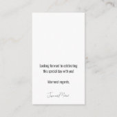 Nur Erwachsene 💍 Minimalistisches Elegant Begleitkarte (Rückseite)