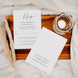 Nur Erwachsene | One Guest Wedding RSVP Card