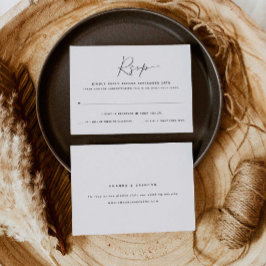 Nur Erwachsene | One Guest Wedding RSVP Card Karte
