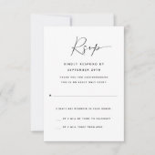 Nur Erwachsene | Two Guest Wedding RSVP Card (Vorderseite)
