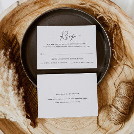 Nur Erwachsene | Two Guest Wedding RSVP Card Karte