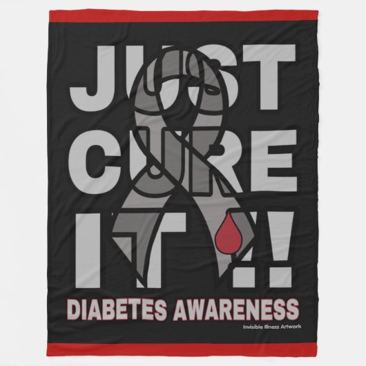 NUR, ES ZU KÜRZEN... Diabetes. Fleecedecke (Vorderseite)