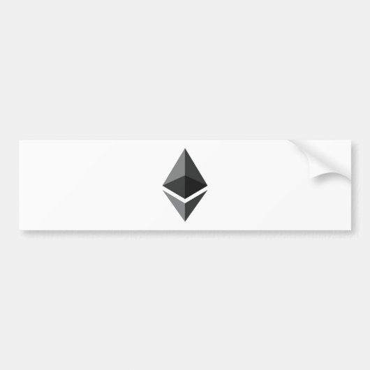 Nur Ethereum-Logo Autoaufkleber (Vorne)