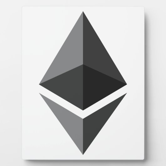 Nur Ethereum-Logo Fotoplatte (Vorderseite)