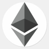 Nur Ethereum-Logo Runder Aufkleber (Vorderseite)