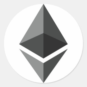 Nur Ethereum-Logo Runder Aufkleber