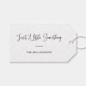 Nur etwas Minimalistisches Personalisiert Geschenkanhänger (Vorderseite (Horizontal))