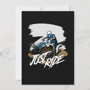 Nur fahren ATV Quad Racing Offroad 4x4 Rider Gesch Einladung