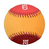 Nur Farbabstufungen - rot & orange Baseball (Rückseite)