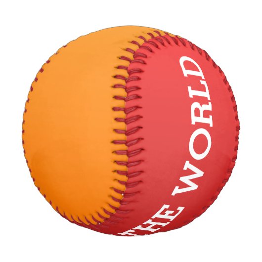 Nur Farbabstufungen - rot & orange Baseball (Schrägansicht)