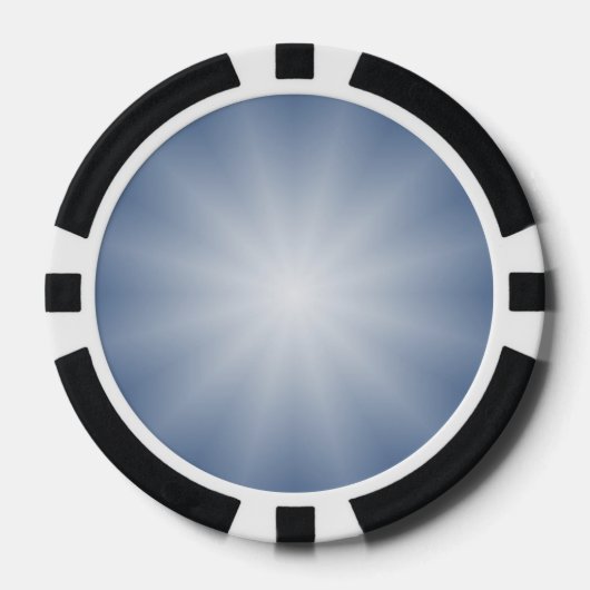 Nur Farbabweichungen Stern - blau Pokerchips (Vorderseite)