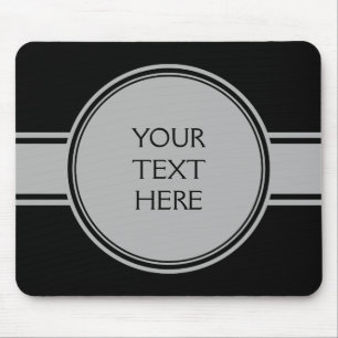 NUR FARBE / BUTTON BANNER weiß + Ihr Text Mousepad