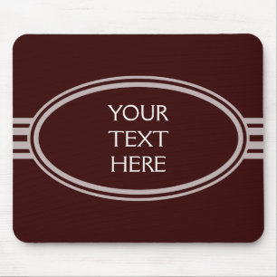 NUR FARBE / BUTTON BANNER weiß + Ihr Text Mousepad