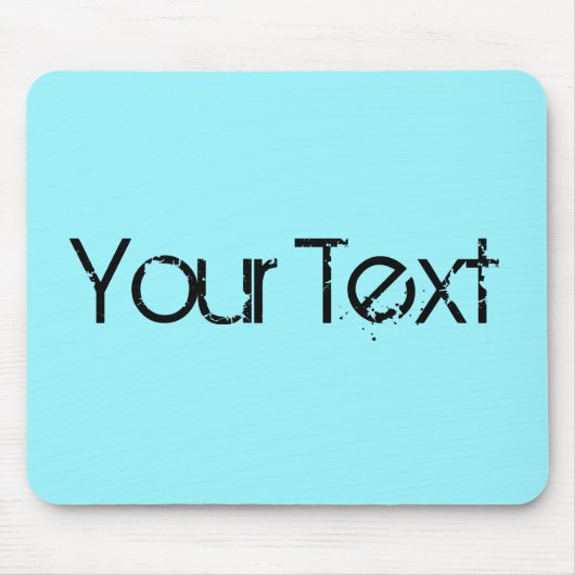 NUR FARBE / cyan + Ihr Text Mousepad (Vorne)