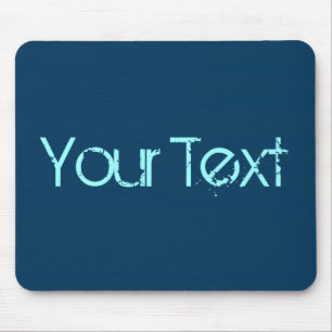 NUR FARBE / dunkelblau + Ihr Text Mousepad