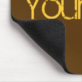 NUR FARBE / dunkelbraun + Ihr Text Mousepad (Ecke)