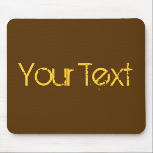 NUR FARBE / dunkelbraun + Ihr Text Mousepad