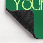 NUR FARBE / dunkelgrün + Ihr Text Mousepad (Ecke)