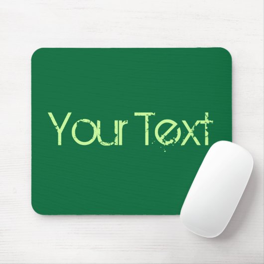 NUR FARBE / dunkelgrün + Ihr Text Mousepad (Mit Mouse)