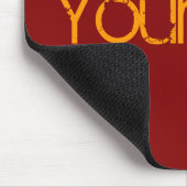 NUR FARBE / dunkles Rot + Ihr Text Mousepad (Ecke)
