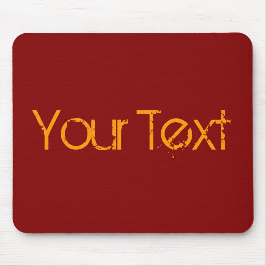 NUR FARBE / dunkles Rot + Ihr Text Mousepad (Vorne)