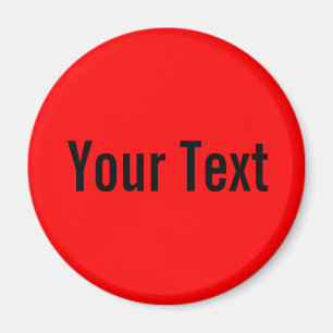 NUR FARBE / Feuer rot + Ihr Text Magnet