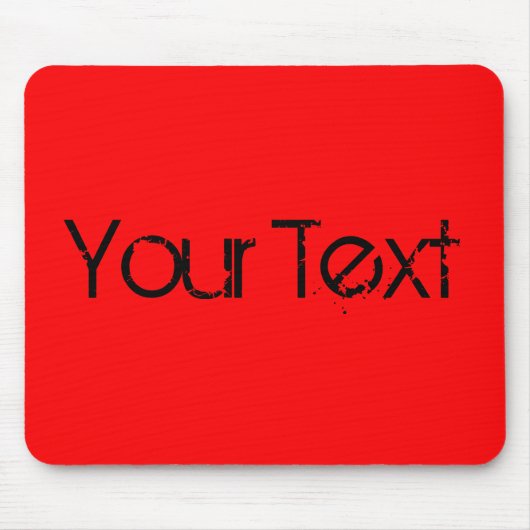 NUR FARBE / Feuer rot + Ihr Text Mousepad (Vorne)