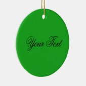 NUR FARBE / Gras grün + Ihr Text Keramik Ornament (Rechts)