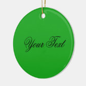 NUR FARBE / Gras grün + Ihr Text Keramik Ornament (Links)