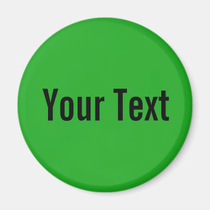 NUR FARBE / Gras grün + Ihr Text Magnet