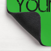 NUR FARBE / Gras grün + Ihr Text Mousepad (Ecke)