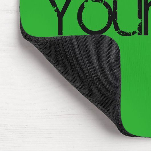 NUR FARBE / Gras grün + Ihr Text Mousepad (Ecke)