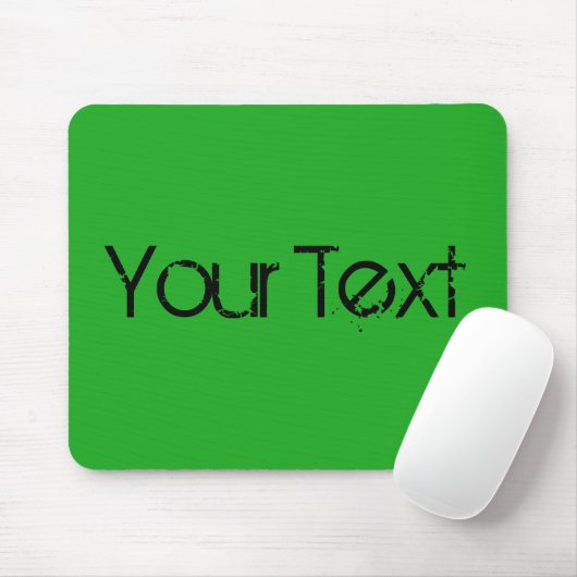 NUR FARBE / Gras grün + Ihr Text Mousepad (Mit Mouse)