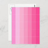 Nur Farbe, heiß rosa Ombre Postkarte (Vorne/Hinten)