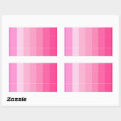 Nur Farbe, heiß rosa Ombre Rechteckiger Aufkleber (Blatt)