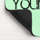 NUR FARBE / hell mint + dein Text Mousepad (Ecke)