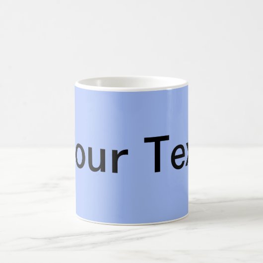 NUR FARBE / hellblau + Ihr Text Kaffeetasse (Mittel)