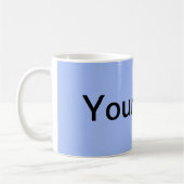 NUR FARBE / hellblau + Ihr Text Kaffeetasse (Links)