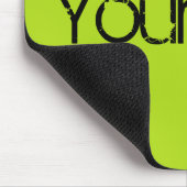 NUR FARBE / Hellgrün + Ihr Text Mousepad (Ecke)