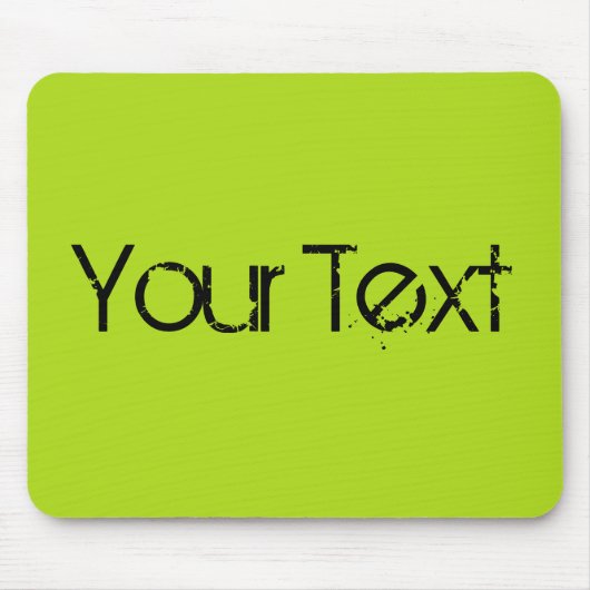 NUR FARBE / Hellgrün + Ihr Text Mousepad (Vorne)