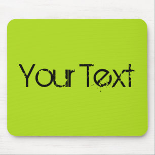 NUR FARBE/hellgrünes + Ihr Text Mousepad
