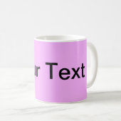 NUR FARBE / Hellrosa + Ihr Text Kaffeetasse (VorderseiteRechts)