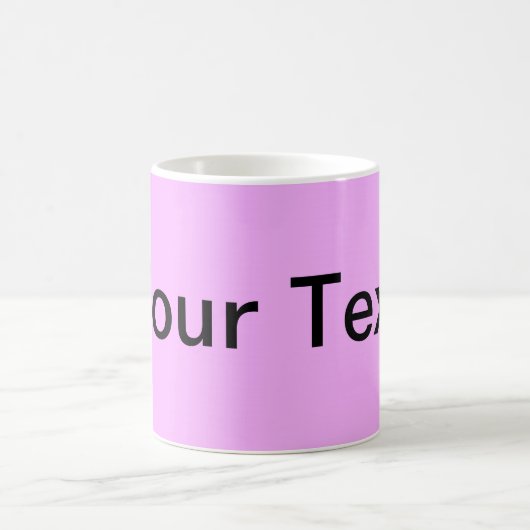 NUR FARBE / Hellrosa + Ihr Text Kaffeetasse (Mittel)