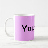 NUR FARBE / Hellrosa + Ihr Text Kaffeetasse (Links)
