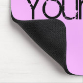 NUR FARBE / Hellrosa + Ihr Text Mousepad (Ecke)