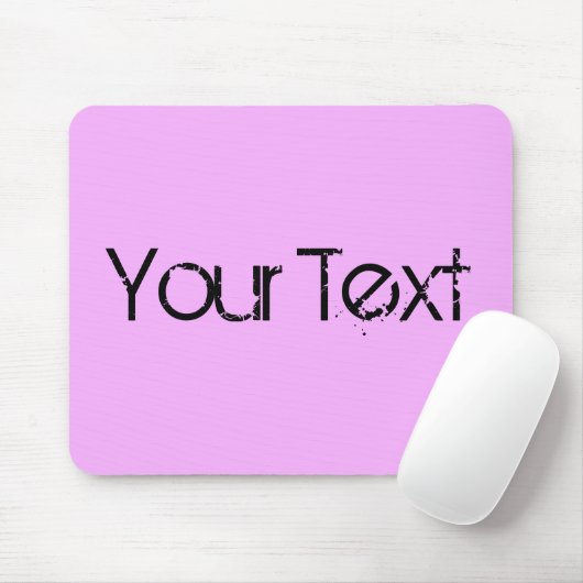 NUR FARBE / Hellrosa + Ihr Text Mousepad (Mit Mouse)