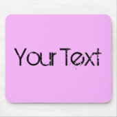 NUR FARBE / Hellrosa + Ihr Text Mousepad (Vorne)