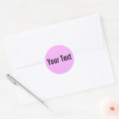NUR FARBE | Hellrosa + Ihr Text Runder Aufkleber (Umschlag)