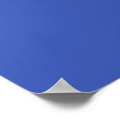 Nur Farbe Hintergrund - blau + Ihre Ideen Poster (Ecke)